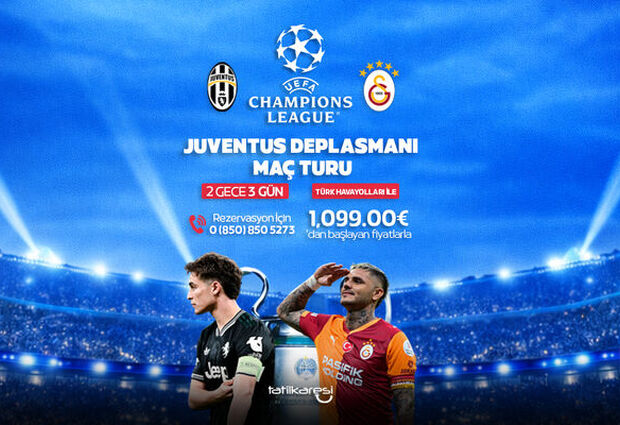 İzmir'den Şampiyonlar Ligi Juventus Deplasmanı Maç Turu - Maç Bileti Dahil SunExpress Havayolları ile 3 Gece