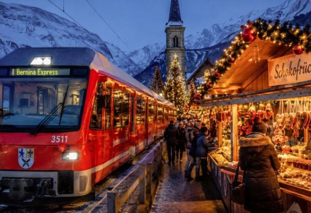 Bernina Express ile Noel Pazarları Pegasus Havayolları ile 4 Gece